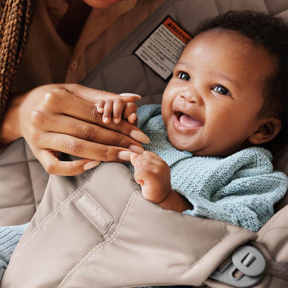 BabyBjorn Baby Bouncer Bliss Woven (0-24m) - Sand Gray