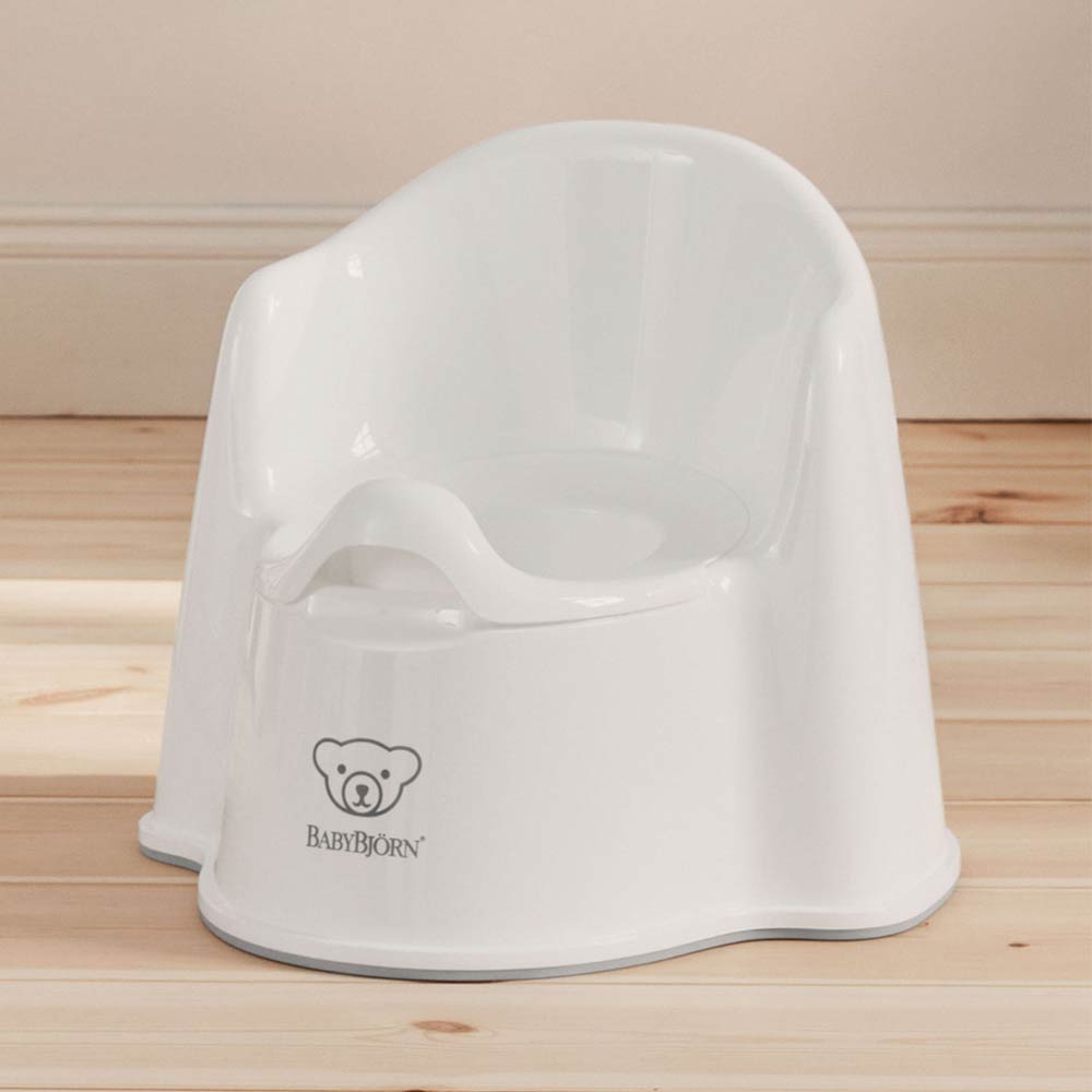 BabyBjorn Potty Chair, White/Gray