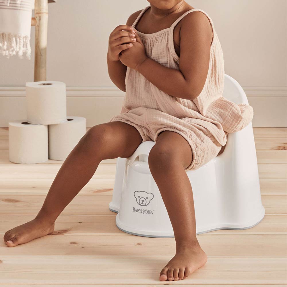 BabyBjorn Potty Chair, White/Gray