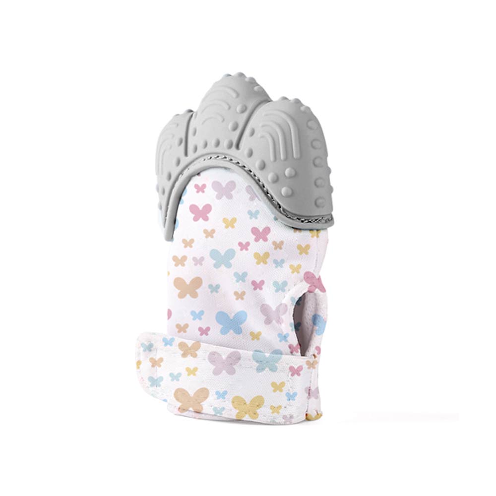 Babyjem Baby Butterfly Glove Teether (3m+) - Gray