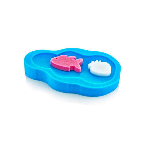 Babyjem Bath Tub Cushion &amp; Sponges - Blue