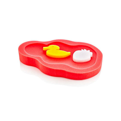 Babyjem Bath Tub Cushion &amp; Sponges - Red