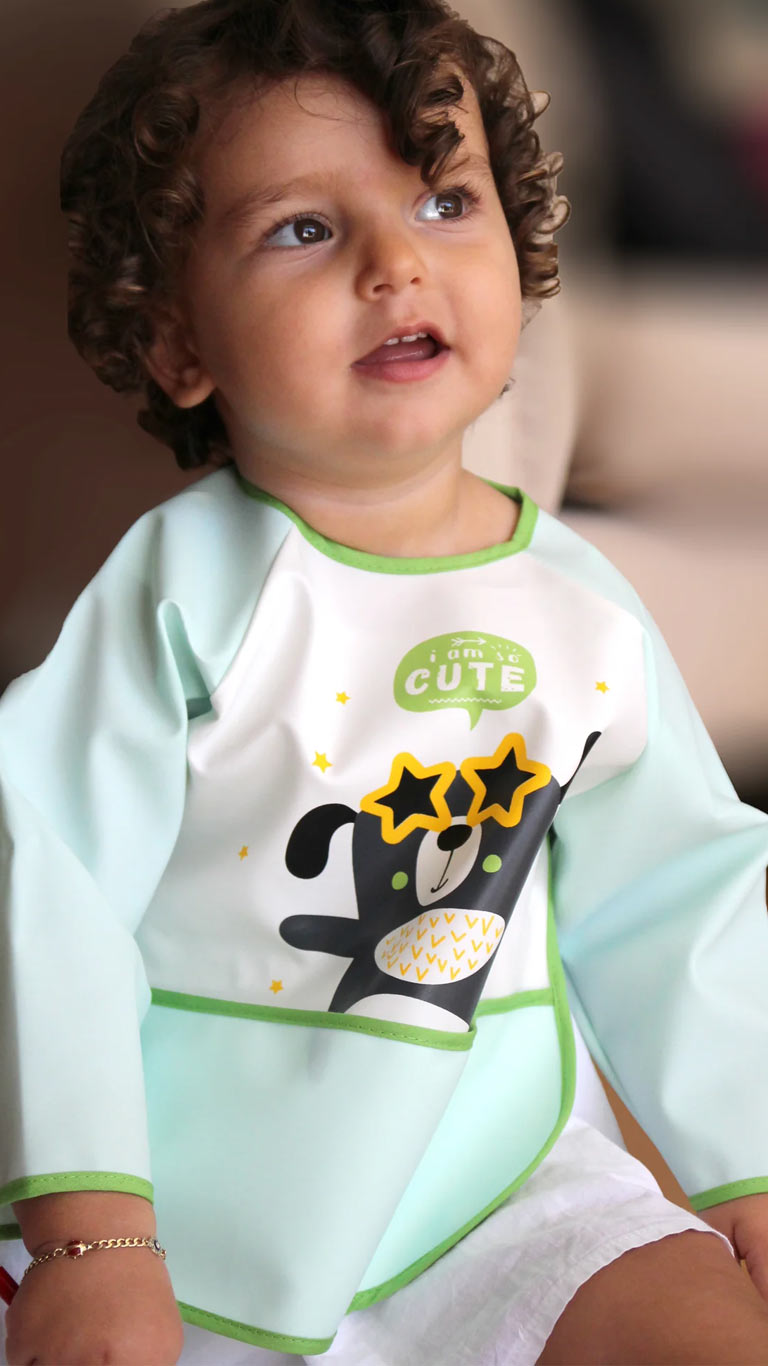 Babyjem Waterproof Activity Apron Bib – Green
