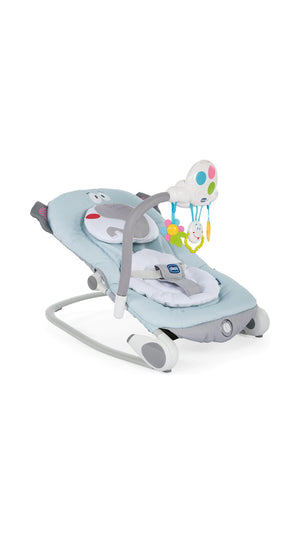 hicco Balloon B. Bouncer, Baby Rocking Chair For Relaxation with Music & Toy Bar, For babies 0m+ (Grey)
