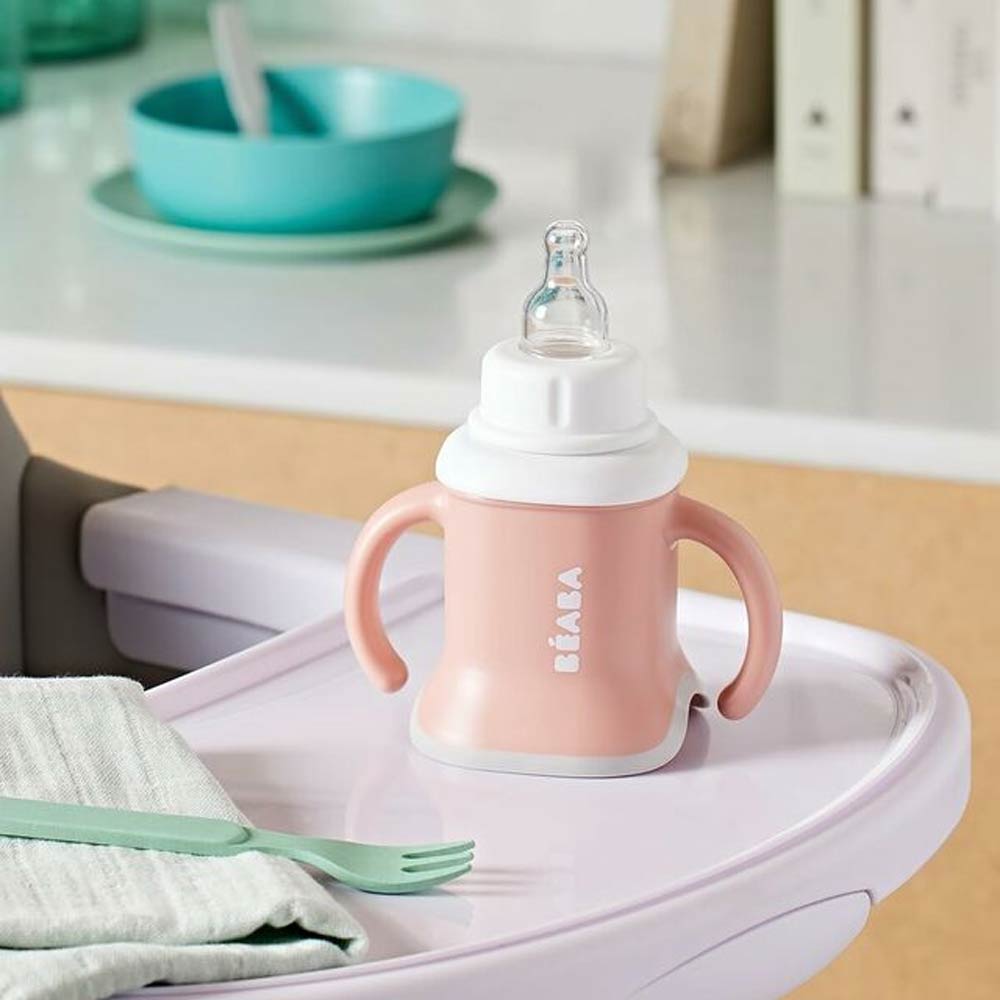 Beaba 3-in-1 Training Cup (4m+) 150ml - Pink