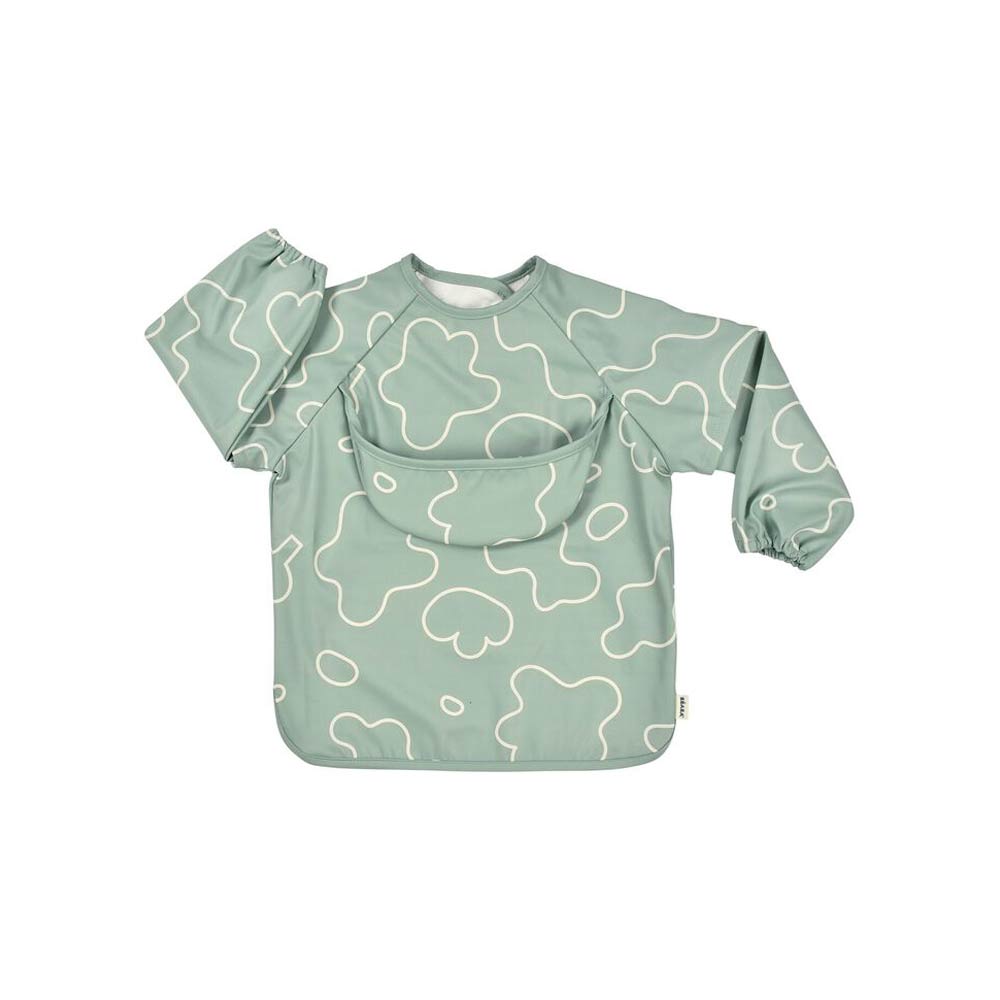 Beaba 2-in-1 Bib with Removable Sleeves (4m+) - Sage Green