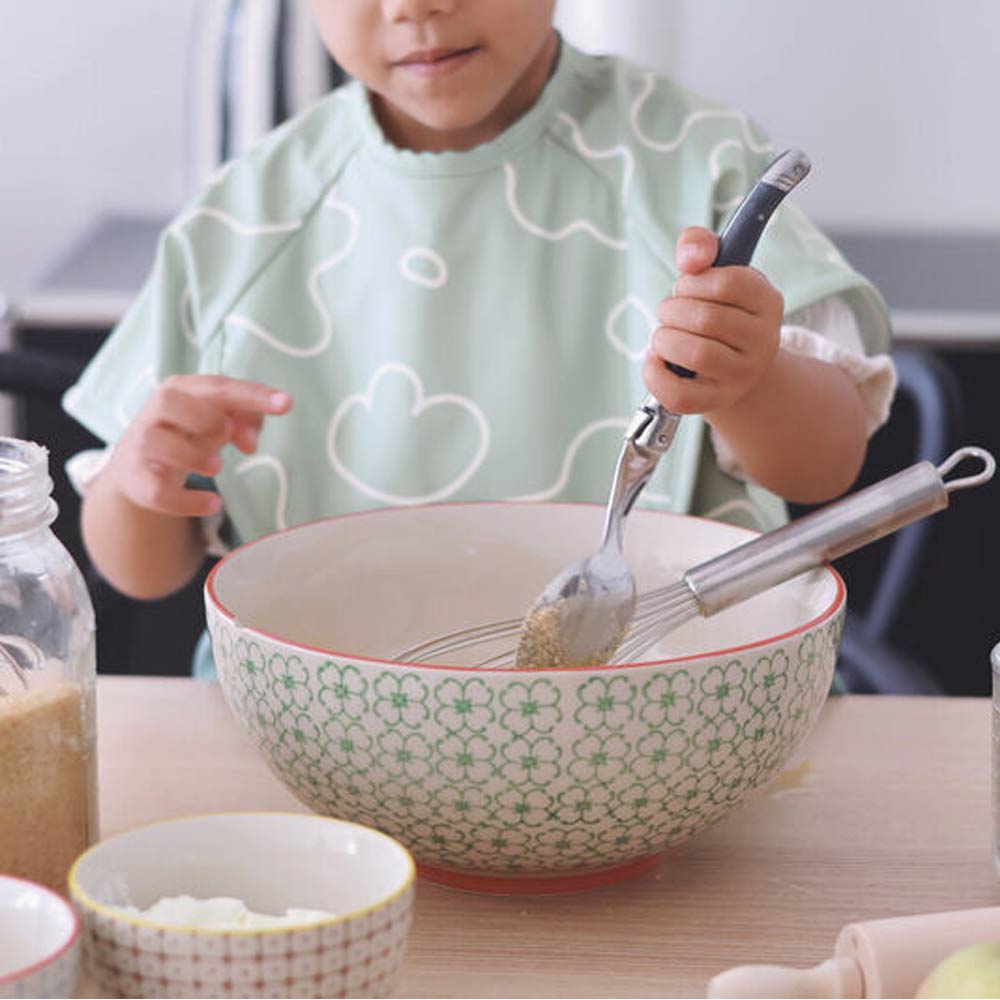 Beaba 2-in-1 Bib with Removable Sleeves (4m+) - Sage Green