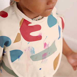 Beaba 2-in-1 Bib with Removable Sleeves (4m+) - Multi Color
