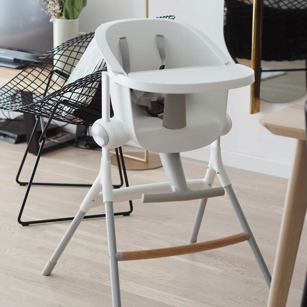 Beaba Up & Down Highchair (6m+) - White/Gray