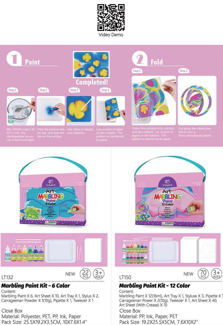 Belo Shops Art Marbling Paint Kit (3y+) - 71 Pcs
