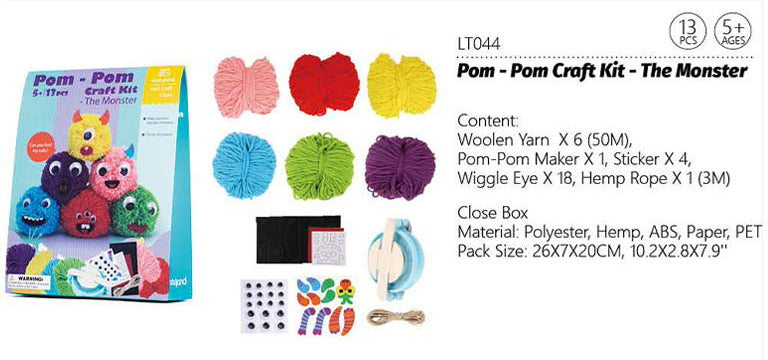 Belo Shops Pom-Pom Craft Kit (5y+) - The Monster