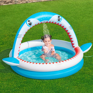 aBestway Sharktastic Sprinkler Play Pool