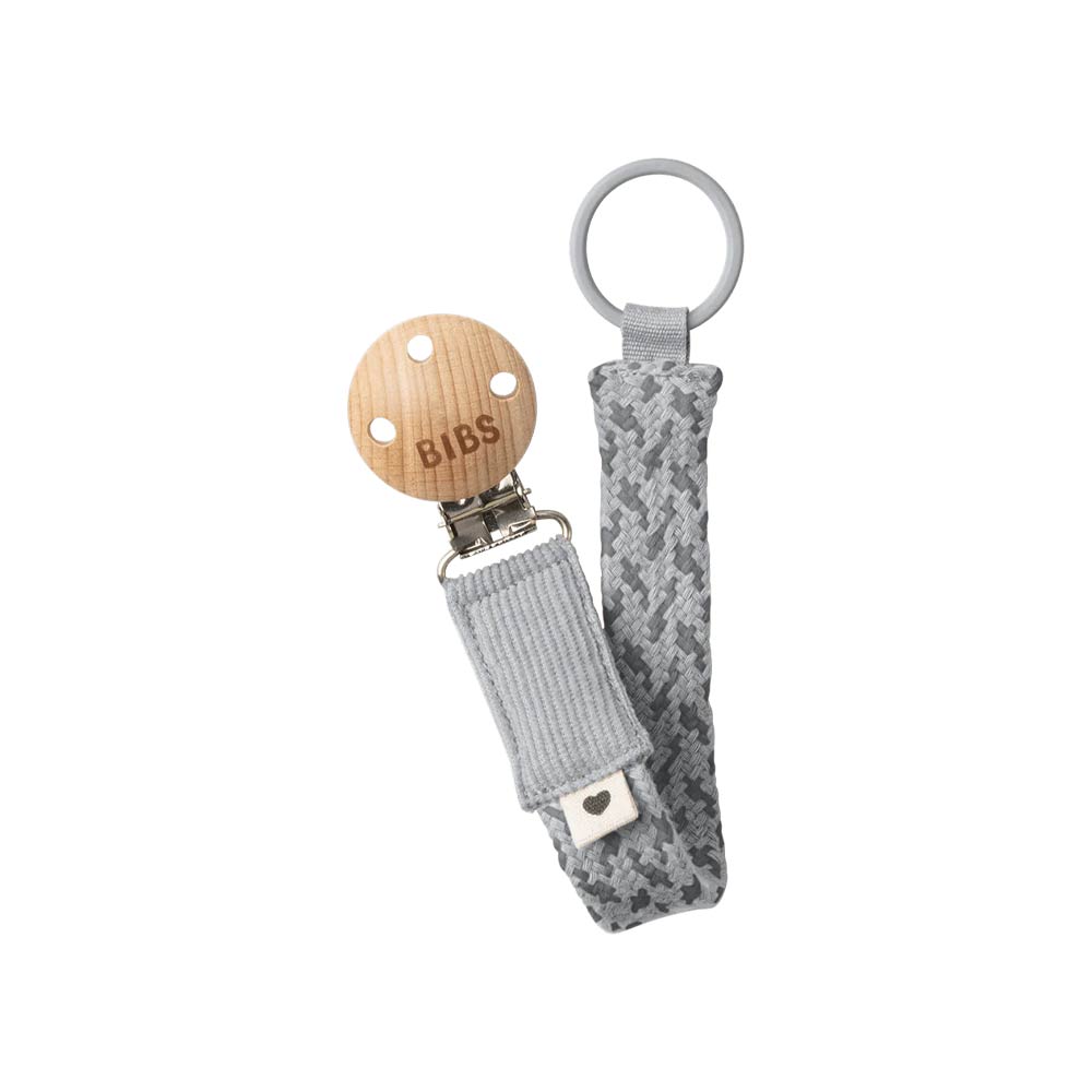 Bibs Pacifier Clip - Gray
