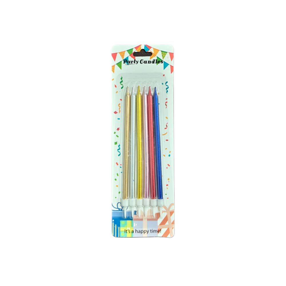 Birthday Candles Colored - 6 Pcs