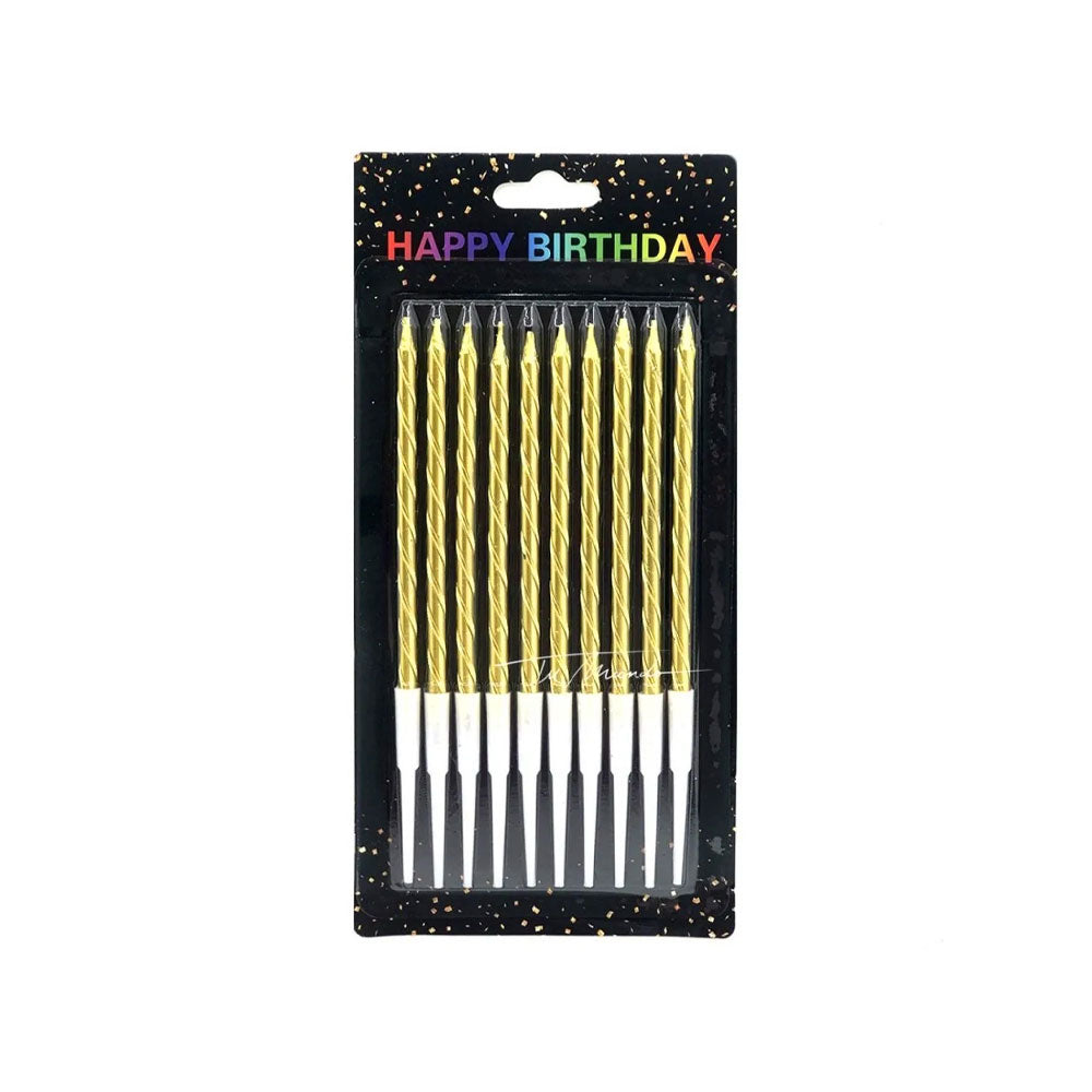 Birthday Candles Golden - 10 Pcs