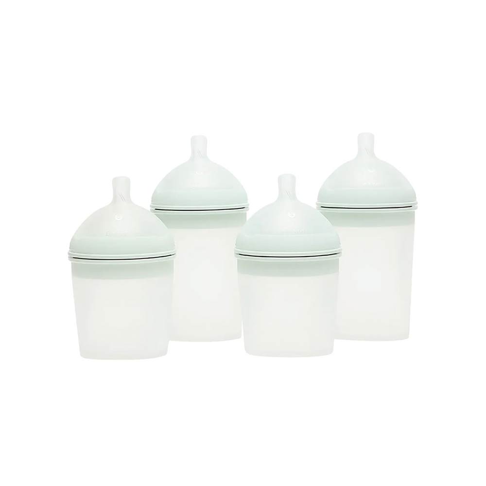 Borrn Silicone Baby Feeding Bottles Pack of 4 - Green
