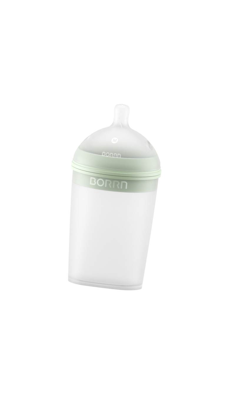 Borrn Silicone Baby Feeding Bottle 240ml - Green