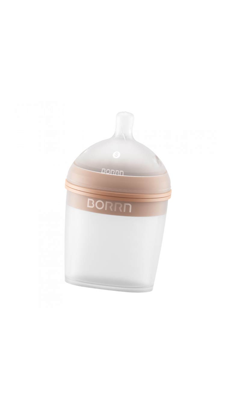 Borrn Silicone Baby Feeding Bottle 150ml - Orange