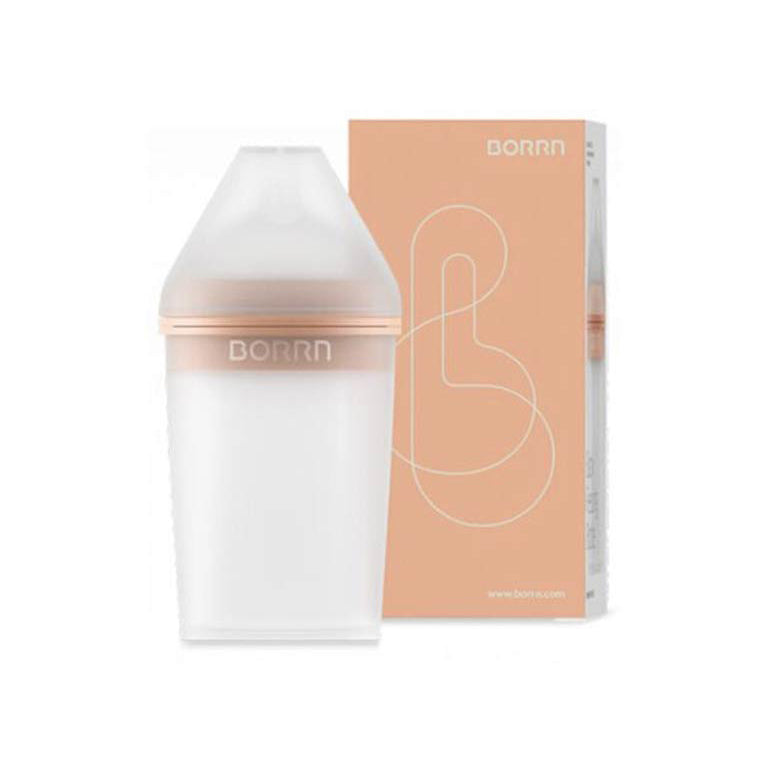Borrn Silicone Baby Feeding Bottle 240ml - Orange