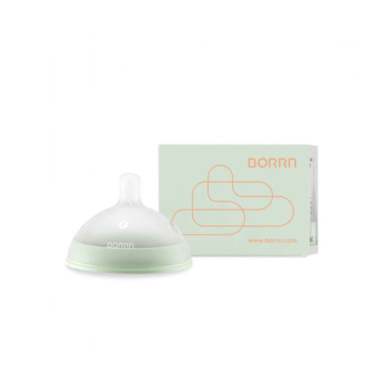 Borrn Silicone Teat Fast Flow (6m+) - Green