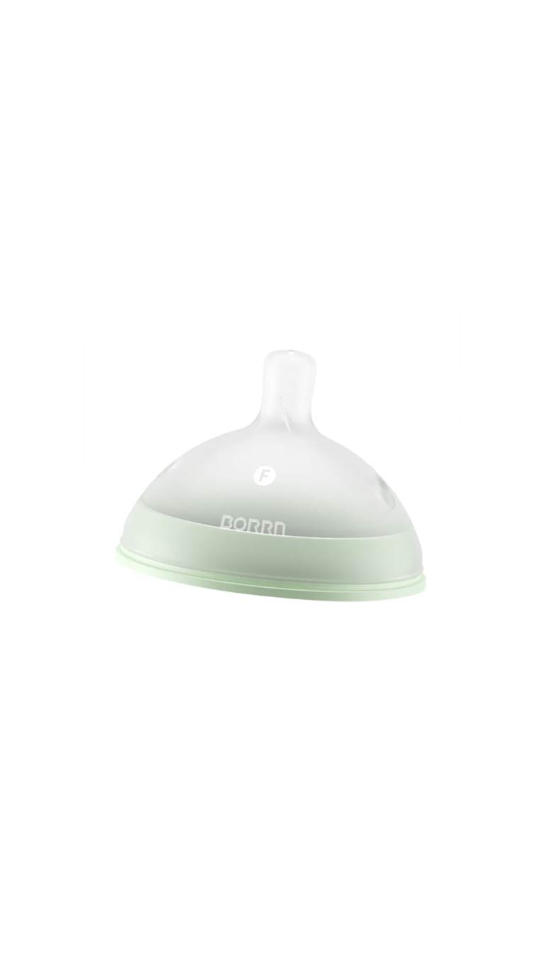 Borrn Silicone Teat Fast Flow (6m+) - Green