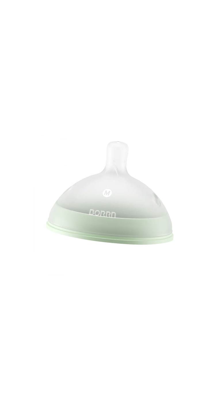 Borrn Silicone Teat Medium Flow (3m+) - Green