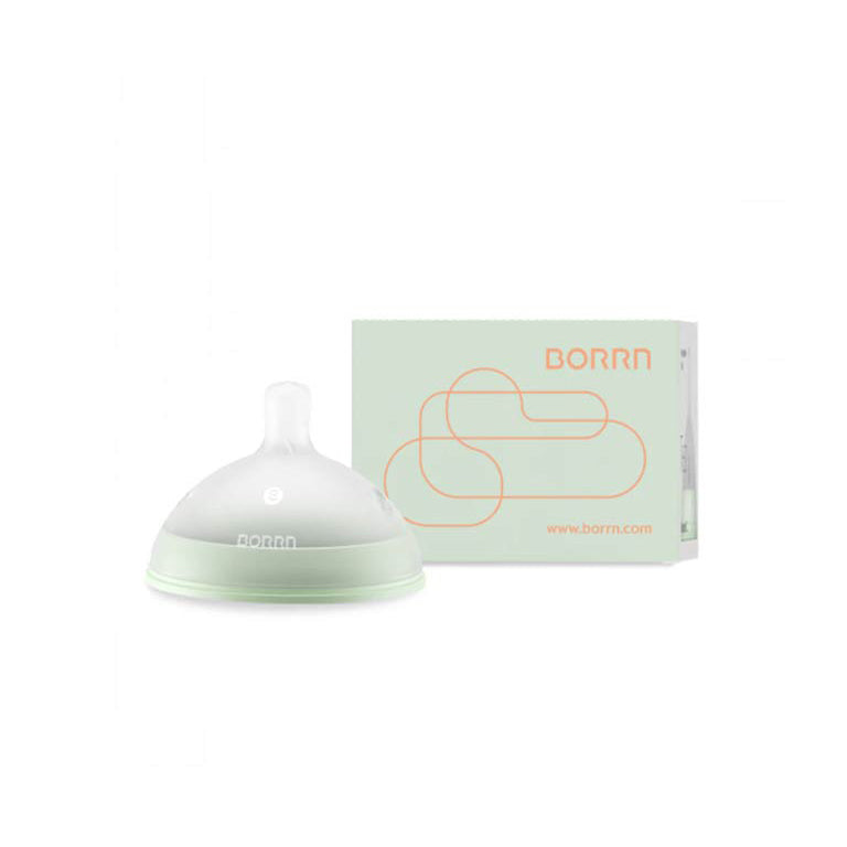 Borrn Silicone Teat Slow Flow (0m+) - Green