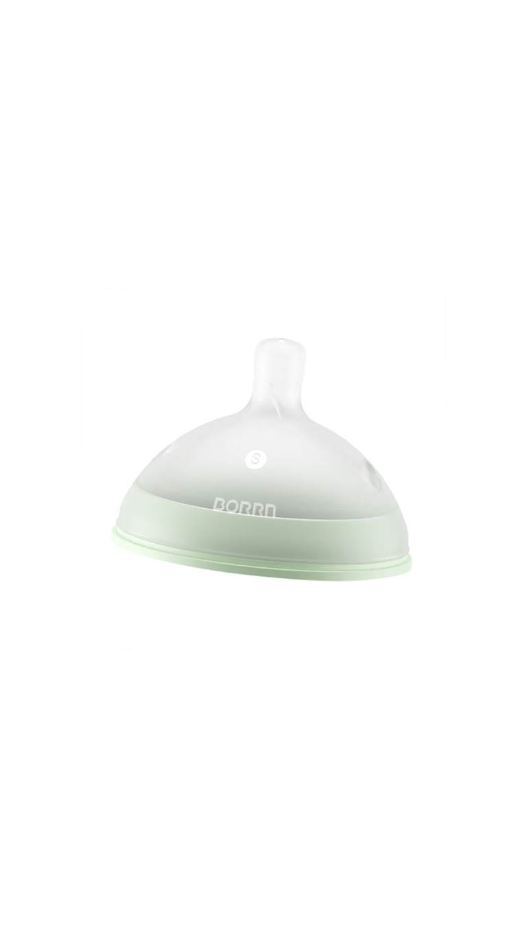 Borrn Silicone Teat Slow Flow (0m+) - Green