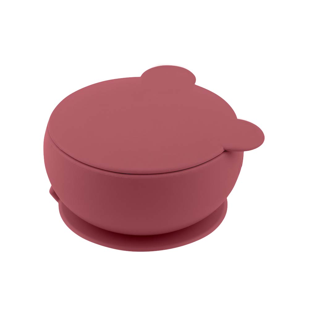 Minikoioi Bowly Stay-Put Suction Bowl with Lid - River Green