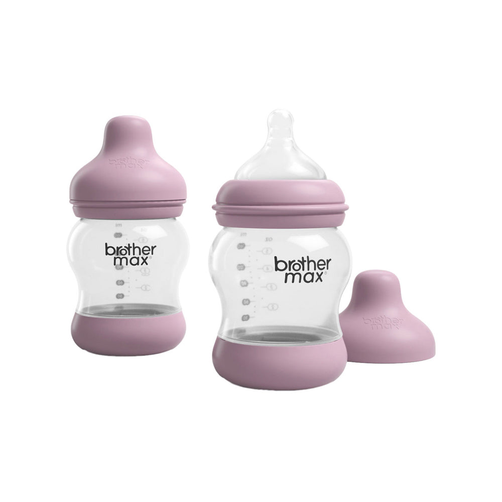 Brother-Max---Feeding-Bottle-160ml-+-S-Teat-Pink---Pack-of-2