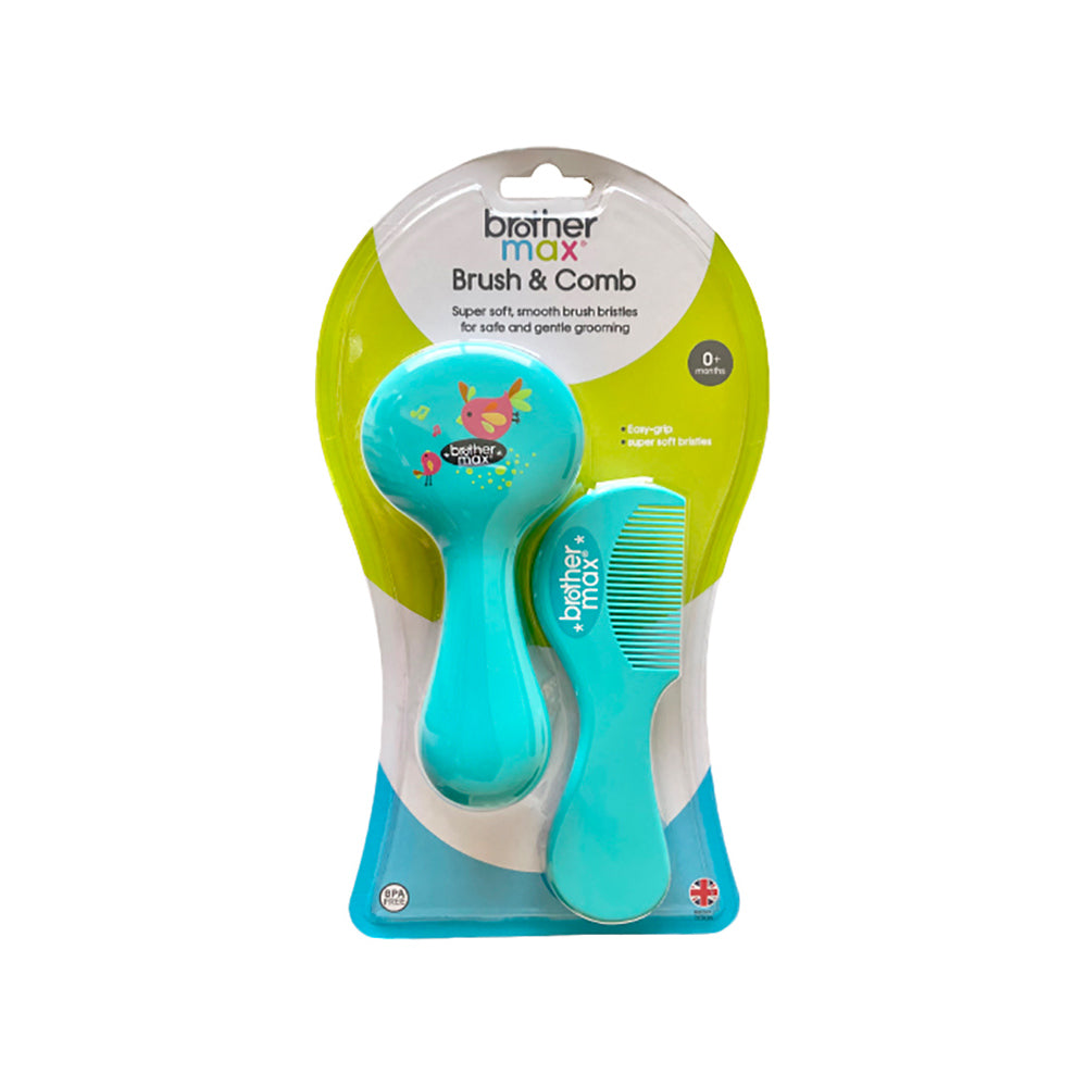 Brother-max---Super-Soft-Brush-&-Comb-2pcs-Set---Blue