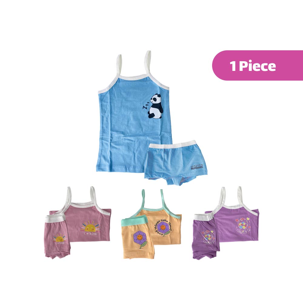 Dice Girls Underwear Set, Tank Top + Shorts (Mix Color) - 1 Piece