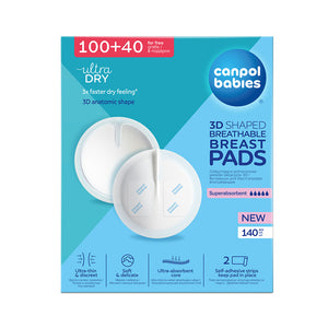Canpol Babies 3D Shaped Breathable Breathable Breast Pads (White) - 140 Pcs