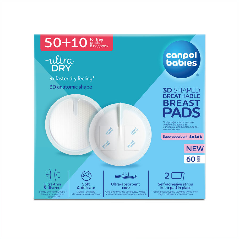 Canpol Babies 3D Shaped Breathable Breathable Breast Pads (White) - 30 Pads