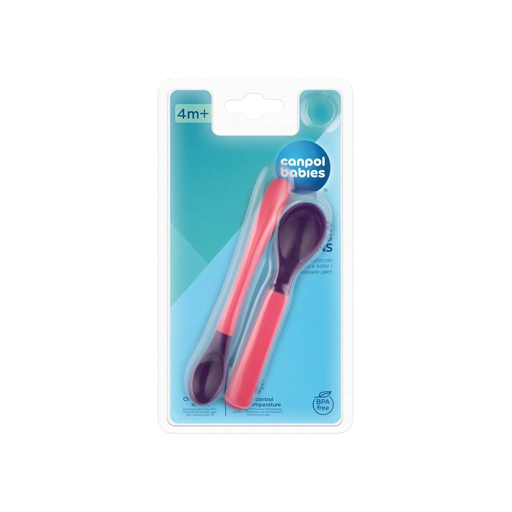 Canpol Babies Color Changing Spoons (4m+) - 2 Pcs