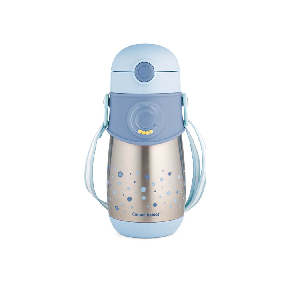 Canpol Babies Thermal Insulated Cup with Straw (12m+) 300ml Blue