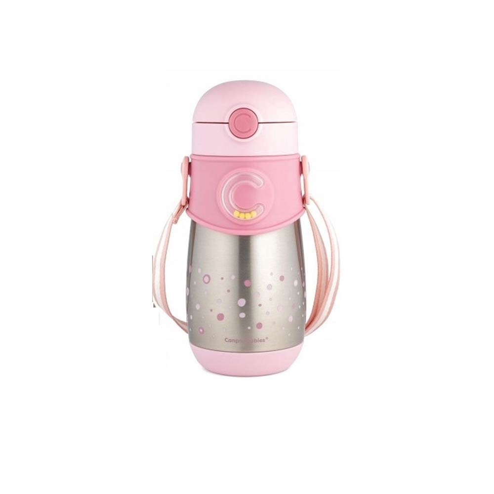 Canpol Babies Thermal Insulated Cup with Straw (12m+) 300ml - Pink