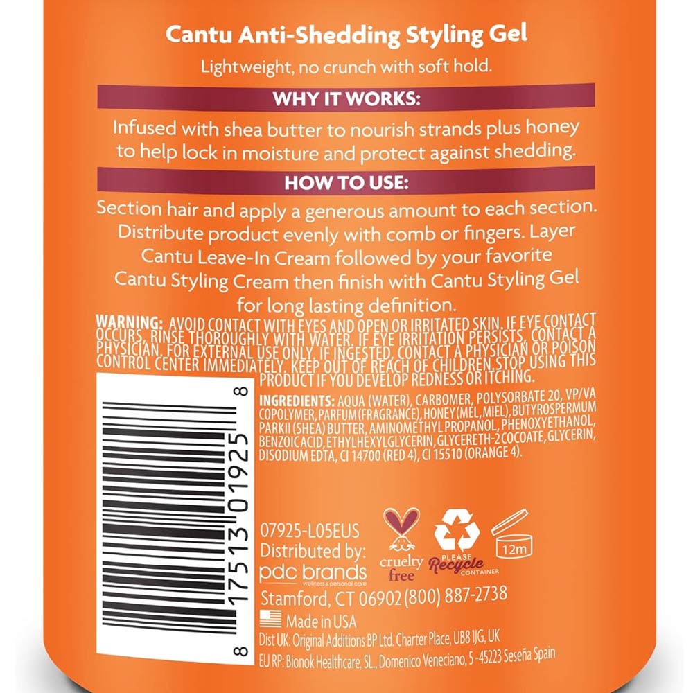 Cantu Anti-Shedding Styling Gel with Honey 524g