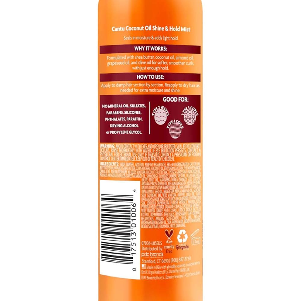 Cantu Coconut Oil Shine & Hold Mist Spray - 237ml