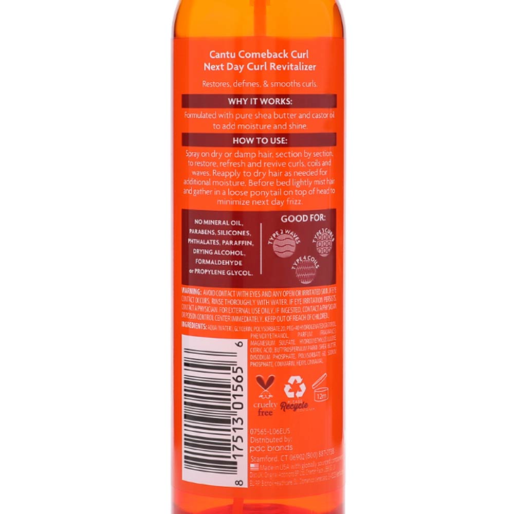 Cantu Comeback Curl Next Day Curl Revitalizer Spray - 355ml
