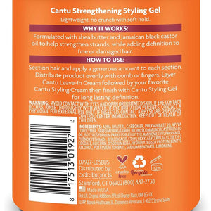 Cantu Strengthening Styling Gel with Jamaican Black Castor Oil - 524g