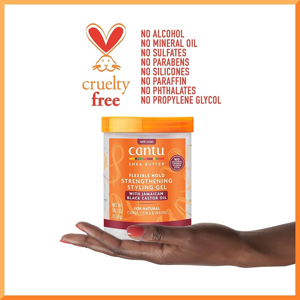 Cantu Strengthening Styling Gel with Jamaican Black Castor Oil - 524g
