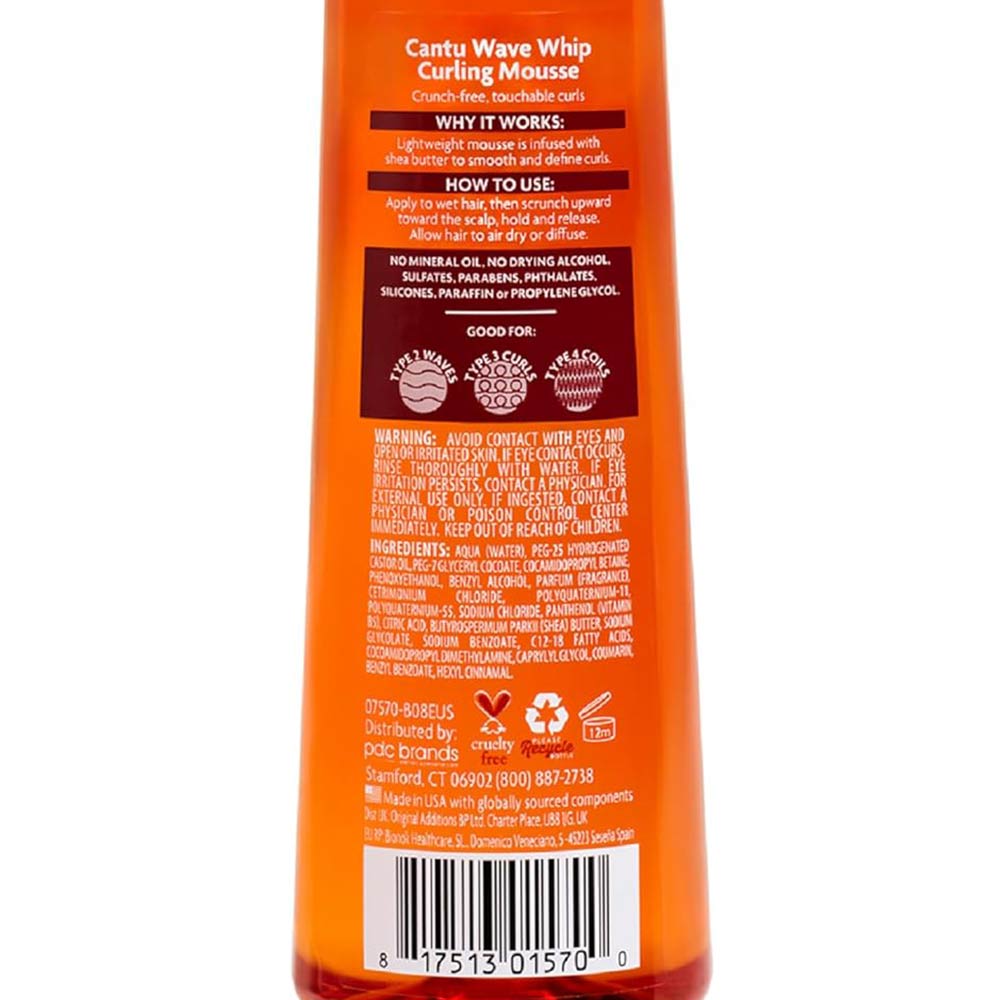 Cantu Wave Whip Curling Mousse for Style - 248ml