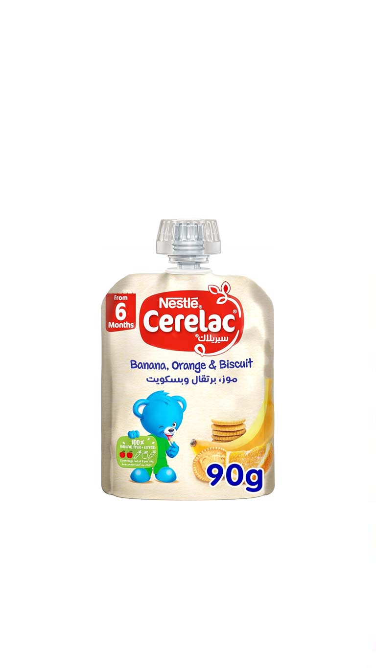 CerelacPurePouchBananaOrangeBiscuit90g