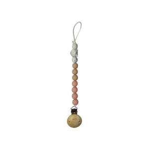 Chewies & More Chewie Clip Silicone Beads - Pink, Beige & Marble
