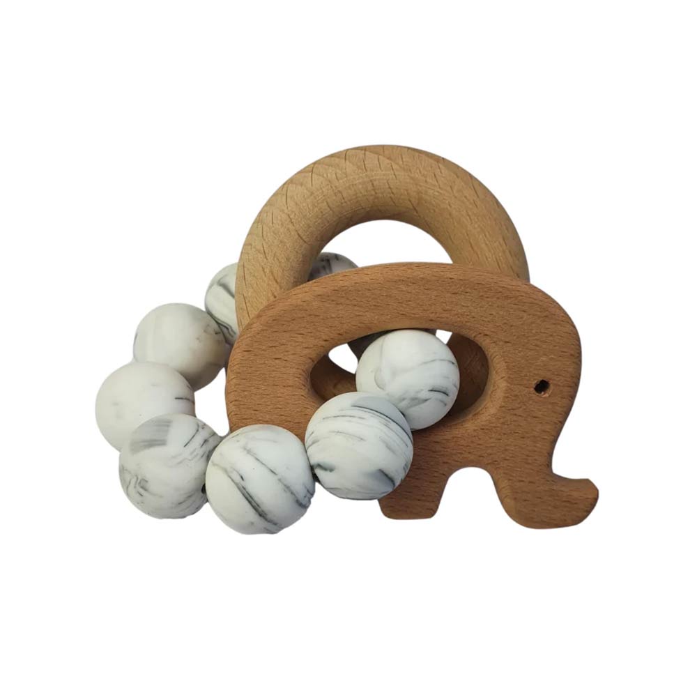 Chewies & More Play Rattle Elephant - Marble
