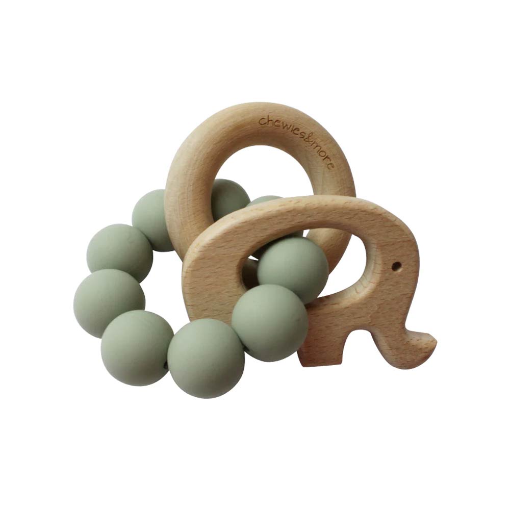Chewies & More Play Rattle Elephant - Sage