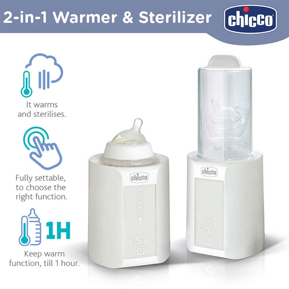Chicco 2-In-1 Digital Bottle Warmer & Sterilizer