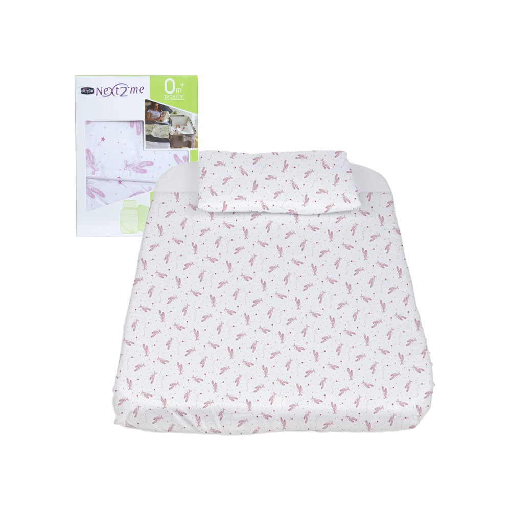 Chicco 2 Piece Next2Me Crib Sheet Set (0m+) Pink Ballet