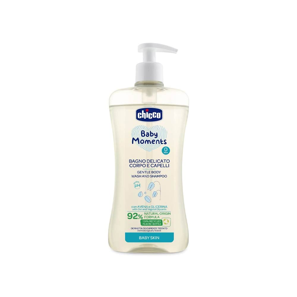 Chicco Baby Moments Gentle Body Wash and Shampoo - 500ml